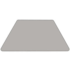 22.5''W x 45''L Trapezoid Grey HP Activity Table - Height Adjustable Short Legs