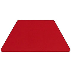 22.5''W x 45''L Trapezoid Red HP Activity Table - Height Adjustable Short Legs