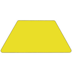 22.5''W x 45''L Trapezoid Yellow HP Activity Table - Height Short Legs