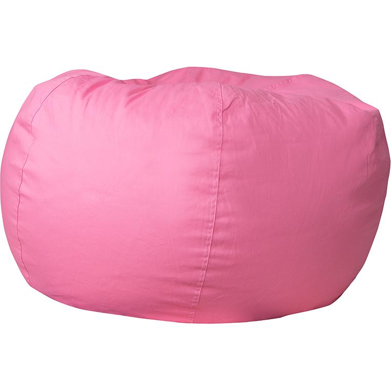 Oversized Solid Light Pink Refillable Bean Bag Chair for All Ages