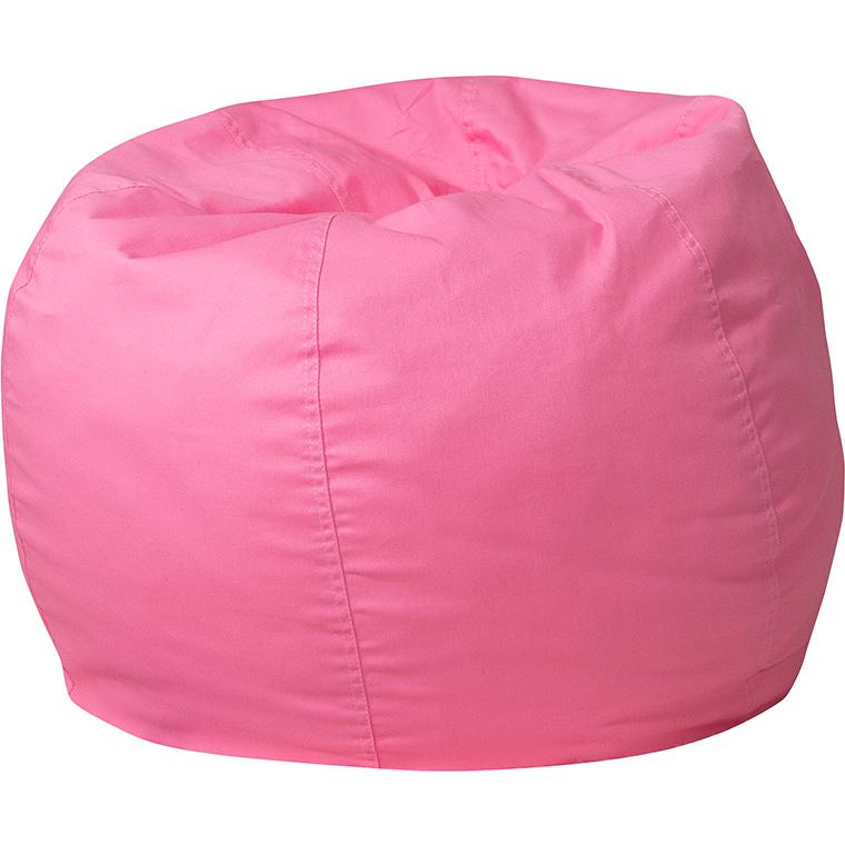 Small Solid Light Pink Refillable Bean Bag Chair for Kids and Teens