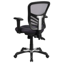 Mid-Back Dark Gray Mesh Multifunction Executive Swivel Office Chair