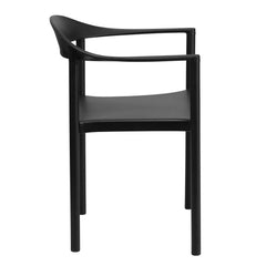 1000 lb. Capacity Black Plastic Cafe Stack Chair