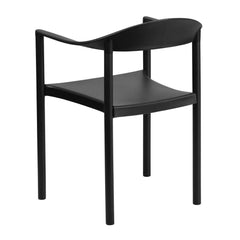 1000 lb. Capacity Black Plastic Cafe Stack Chair