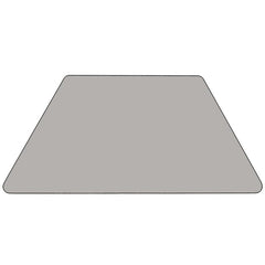 22.5''W x 45''L Trapezoid Grey HP Activity Table - Standard Height Legs