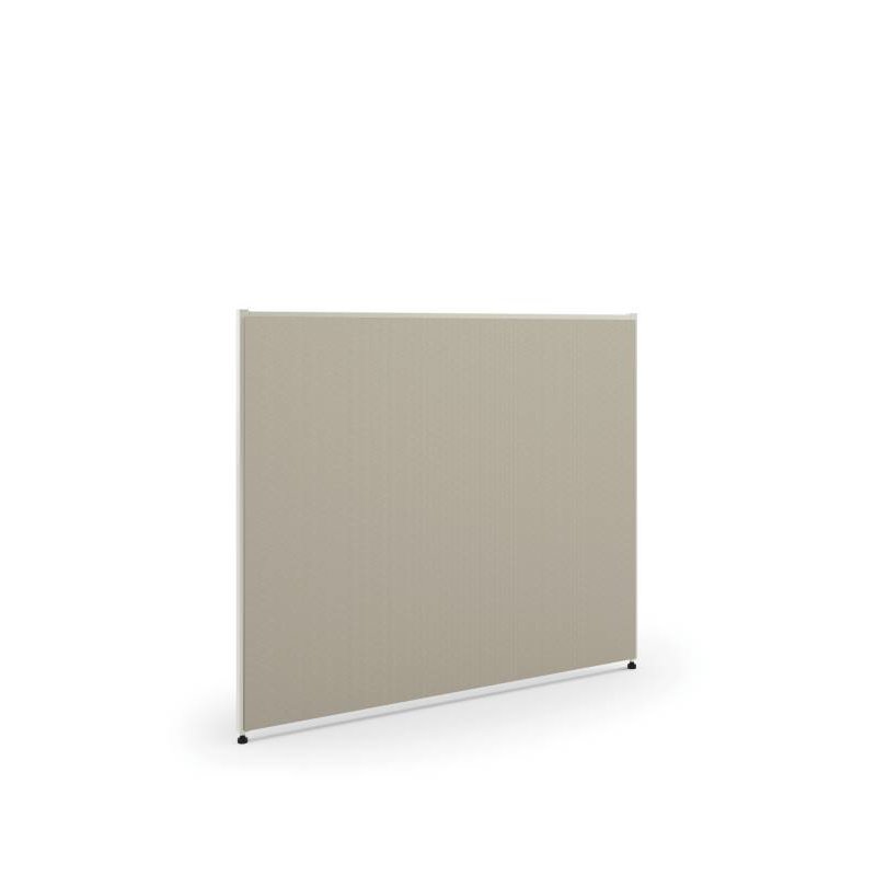 Verse Panel | 42"H x 48"W | Light Gray Finish | Gray Fabric