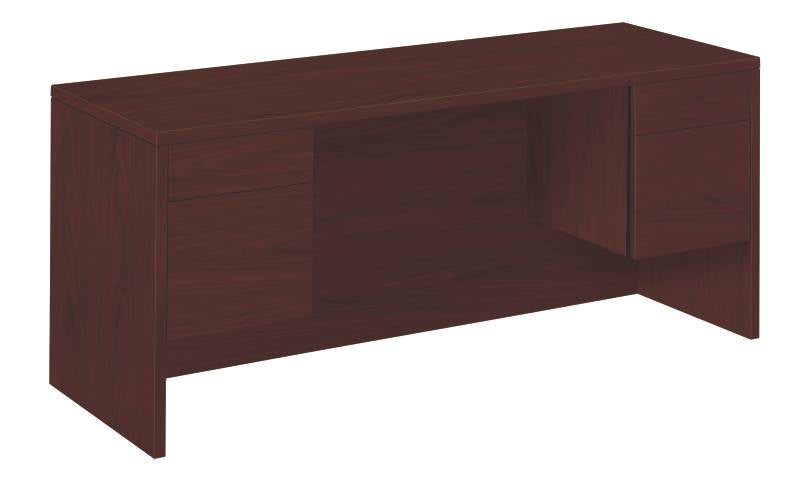 10500 Series Credenza with Kneespace | 2 Box / 2 File Drawers | 60"W x 24"D x 29-1/2"H | Mahogany Finish