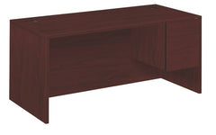 10500 Series Right Pedestal Desk | 1 Box / 1 File Drawer | 66"W x 30"D x 29-1/2"H | Mahogany Finish