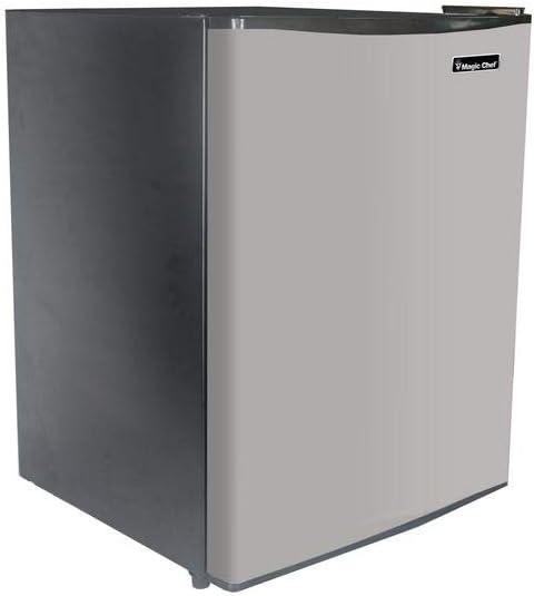 Magic Chef Energy Star Mini Refrigerator, Small Refrigerator for Office, Apartment, or Dorm, Stainless-Steel Finish, 2.4 Cubic Feet