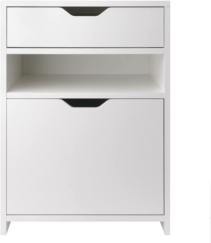 Winsome Wood Nova Storage Cabinet, Open Shelf, White