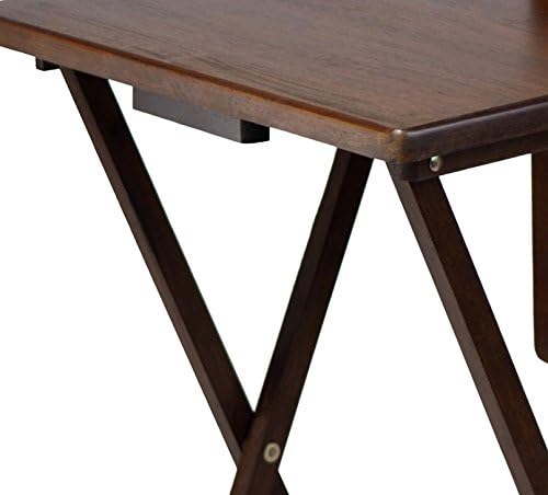 Winsome Wood Tv Table, Antique Walnut Finish, Set of 4