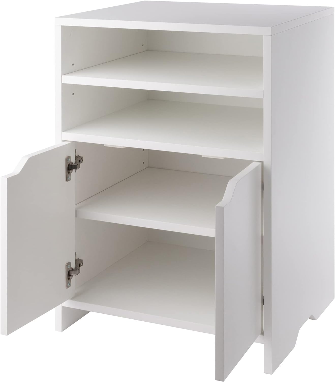 Winsome Wood Nova Storage Cabinet, 1-Drawer with Open Shelf, White