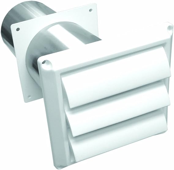 Lambro 267W 4-In. White Plastic Louvered Vent