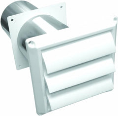 Lambro 267W 4-In. White Plastic Louvered Vent