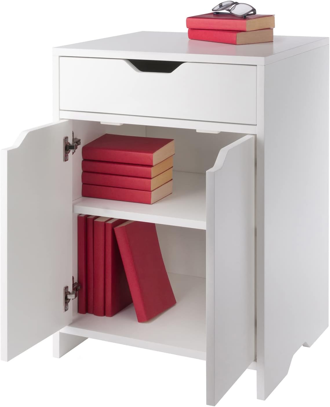 Winsome Wood Nova Storage Cabinet, 1-Drawer, White