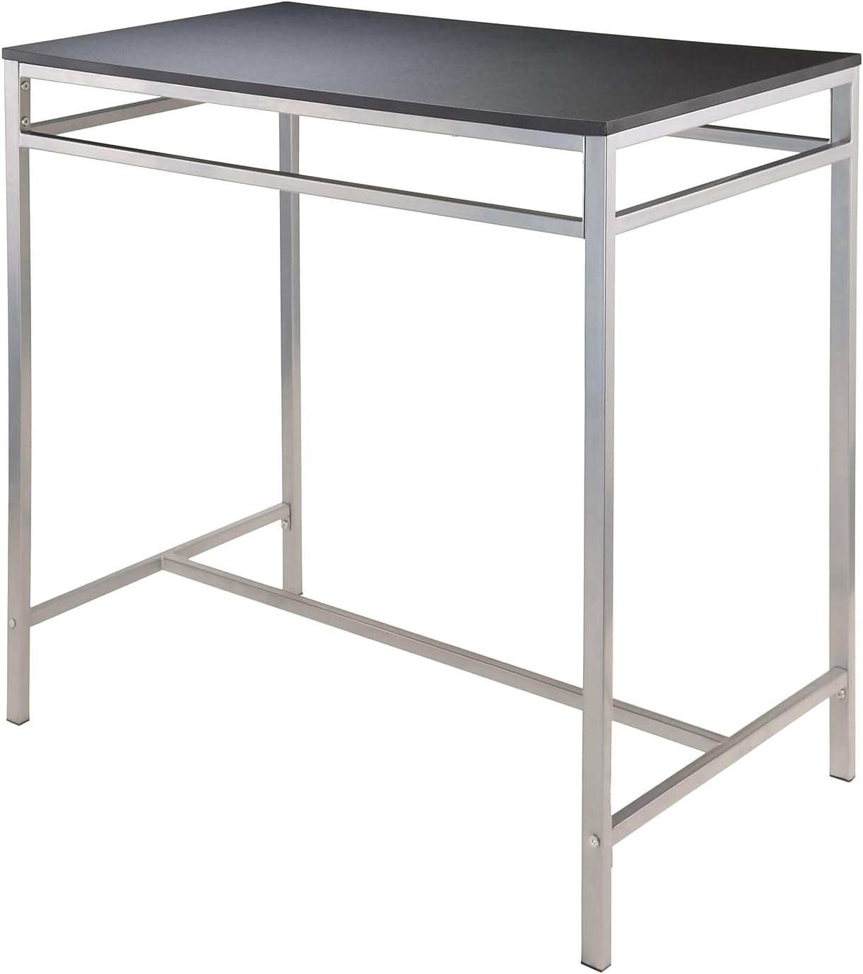 Winsome Hanley Table with Two 26" High Back Stools, Black (93336)