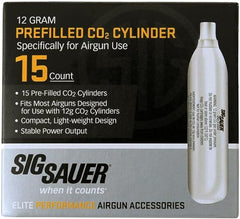 Sig Sauer 12 Gram Prefilled CO2 Cylinders for Airguns | Compact Lightweight Replacement CO2 Cartridges with Stable Power Output for ASP Air Pistols & Air Rifles