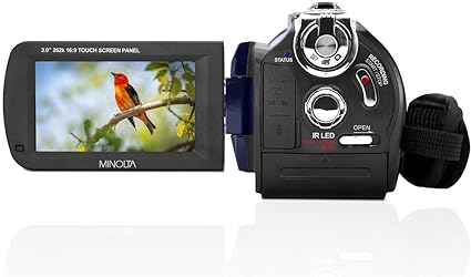 Minolta MN4K40NV-BL MN4K40NV 4K Ultra HD 16x Digital Zoom IR Night Vision Video Camcorder (Blue)