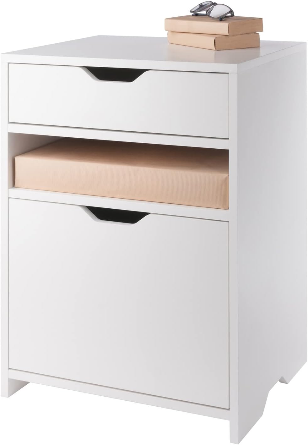 Winsome Wood Nova Storage Cabinet, Open Shelf, White