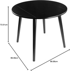 Winsome Moreno Dining Table, Black 35.43x35.43x28.94