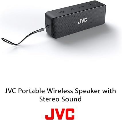 JVC SPSQ4BT True Wireless Stereo Portable Bluetooth Speaker, Black, SPS-Q4BT