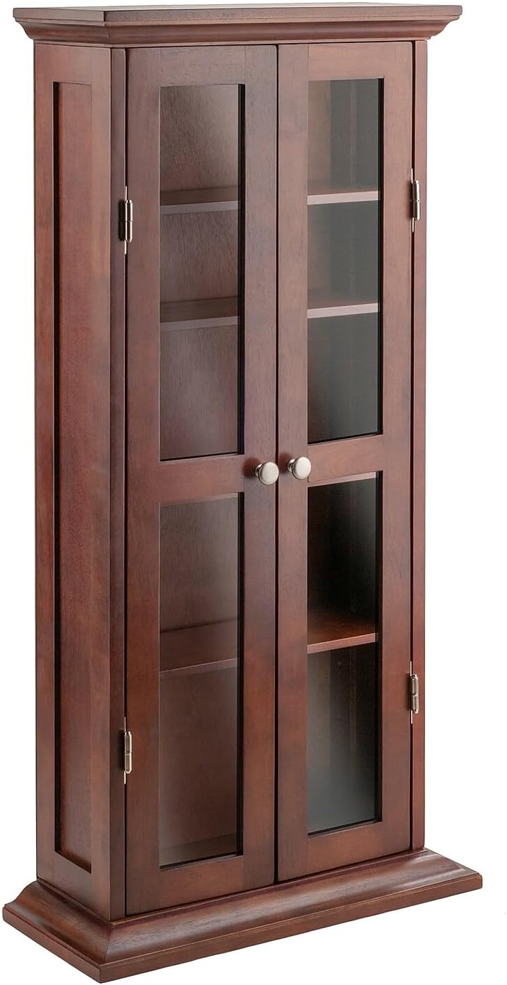 Winsome Wood DVD/CD Cabinet, Antique Walnut (94944)