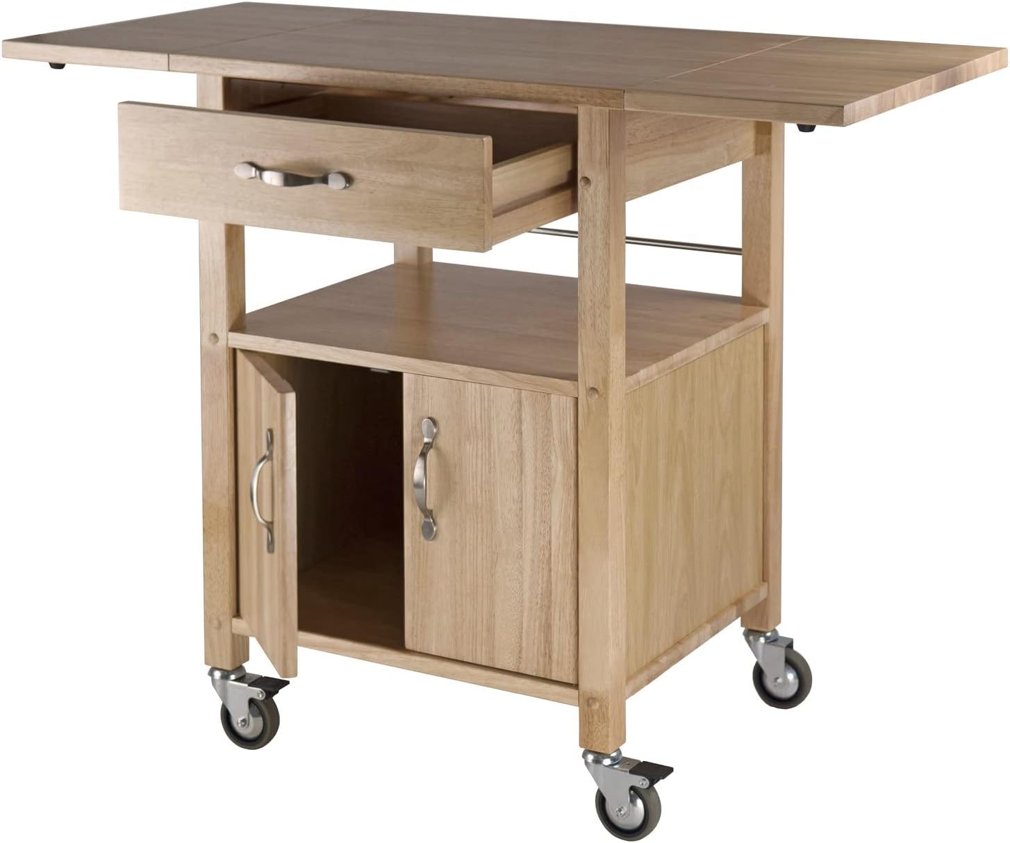 Winsome Wood Drop-Leaf Kitchen Cart