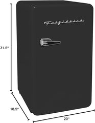 Frigidaire EFR372-B-BLACK 3.2-Cu.-Ft. 60-Watt Retro Compact Refrigerator (Black)