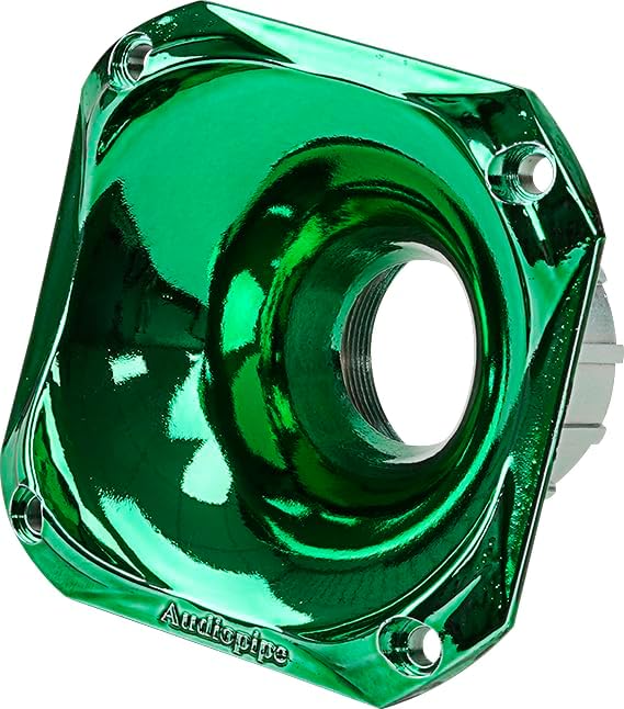Audiopipe Eye Candy APH-3535-GRN High Frequency Horn for Driver, Screw On (Green, 3.5 Inch)