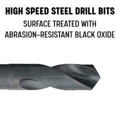 Drill America - DWDRSD1-1/8 1-1/8" Reduced Shank High Speed Steel Drill Bit with 1/2" Shank, DWDRSD Series