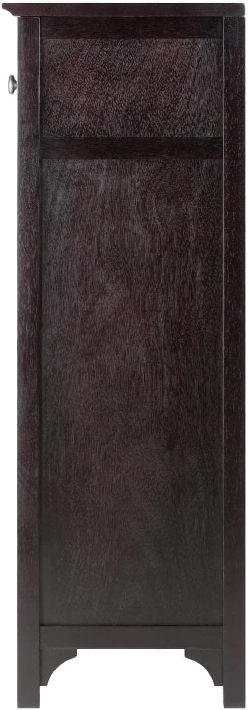 Winsome Ancona Modular 24 Bottle Wine Cabinet with Drawer 19.09W x 12.6D x 37.52H-Inches, Dark Espresso