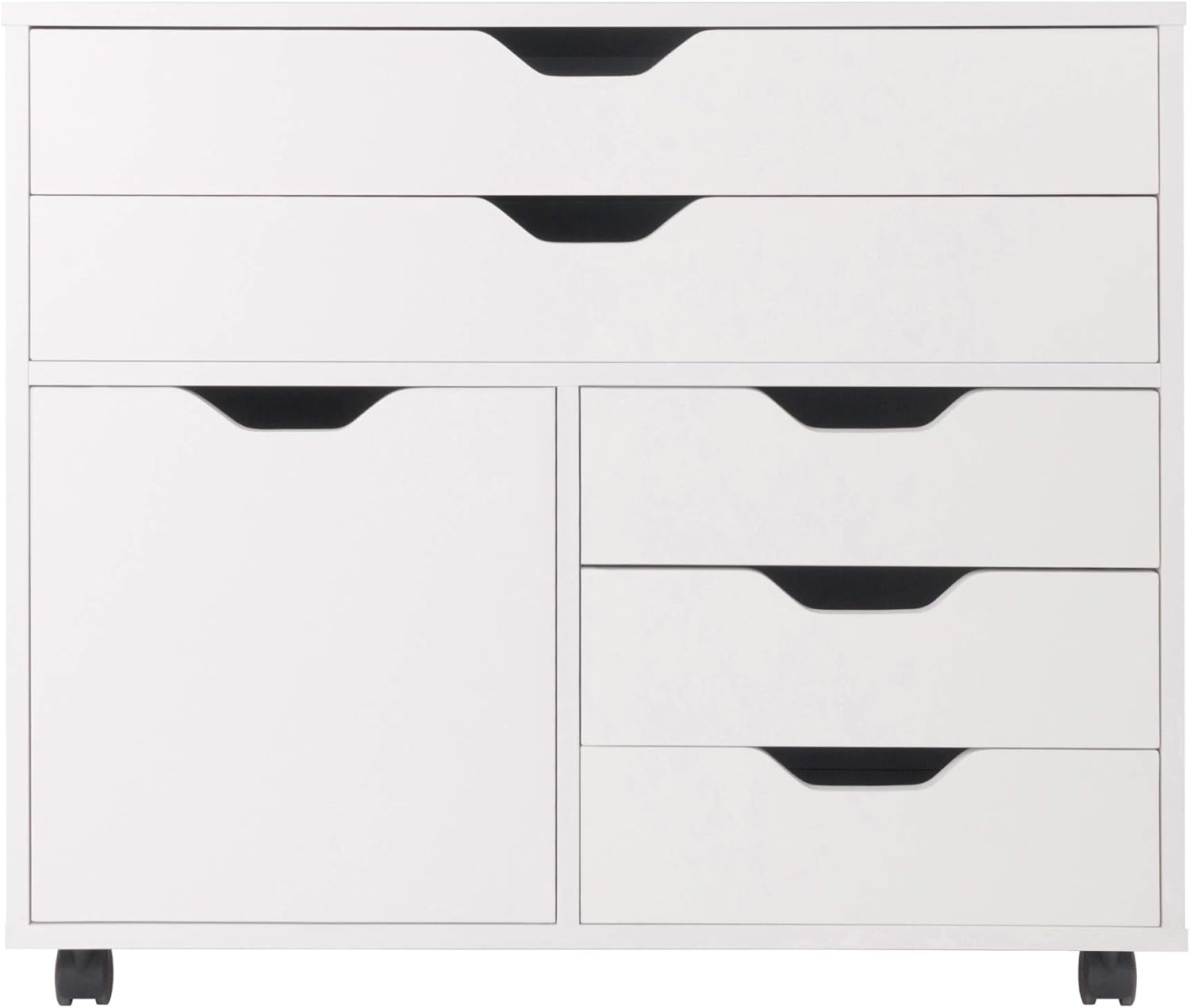 Winsome Wood Halifax Cabinet, 2 Large Drawer with 3 Small Drawer, White