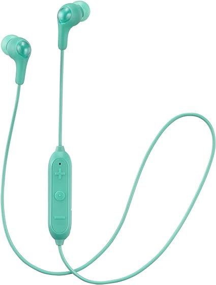 JVC HAFX9BTG Gumy In-Ear Wireless Bluetooth Headphones with Microphone (Green)