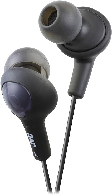 JVC HAFX5B Gumy Plus Inner-Ear Earbuds, HA-FX5 (Black)