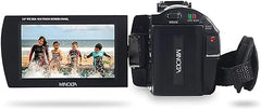 Minolta MN2K10NV-BK MN2K10NV 2.7K Quad HD 16x Digital Zoom IR Night Vision Video Camcorder (Black)