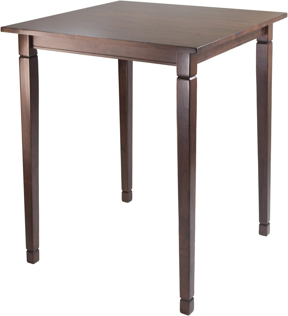 Winsome Kingsgate 38.9 x 33.8 x 33.8-Inch Wood Square Tapered Legs High Table, Antique Walnut (94634)