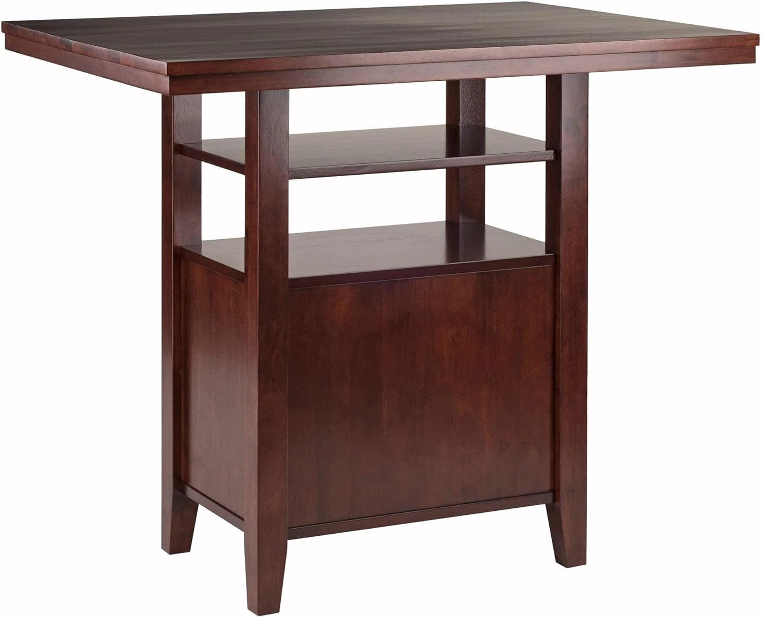 Winsome Albany High Dining Table, Walnut, 29.92 in x 41.73 in x 35.83 in