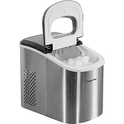 Magic Chef MCIM22SV 27-Pound-Capacity Portable Ice Maker (Silver) (Copy)