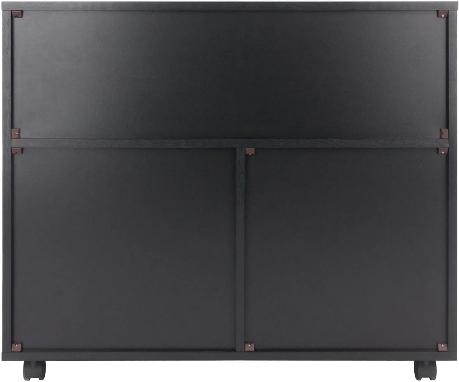 Winsome Wood Halifax Cabinet/Cupboard, 2 Large Drawer with 3 Small Drawer, Black