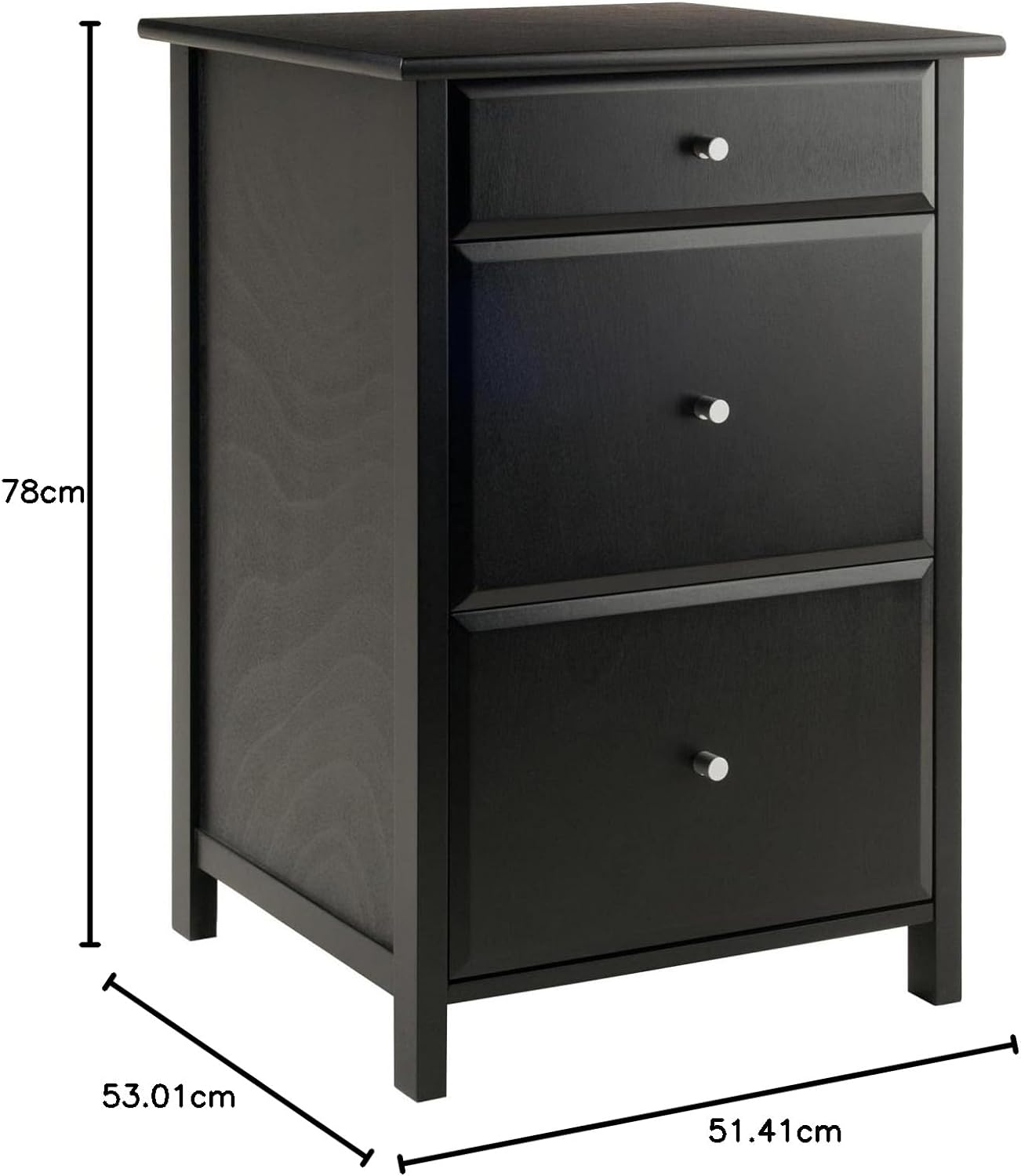 Winsome Delta File Cabinet Black Home Office