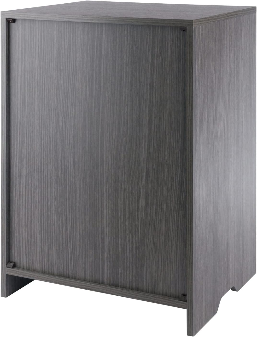 Winsome Wood Nova Storage Cabinet, 1-Drawer with Open Shelf, Charcoal