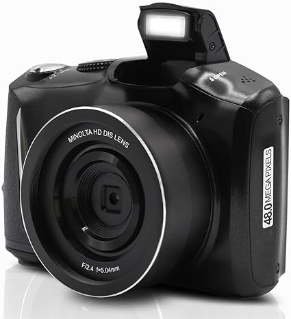 Minolta MND50-BK MND50 16x Digital Zoom 48 MP/4K Ultra HD Digital Camera (Black)