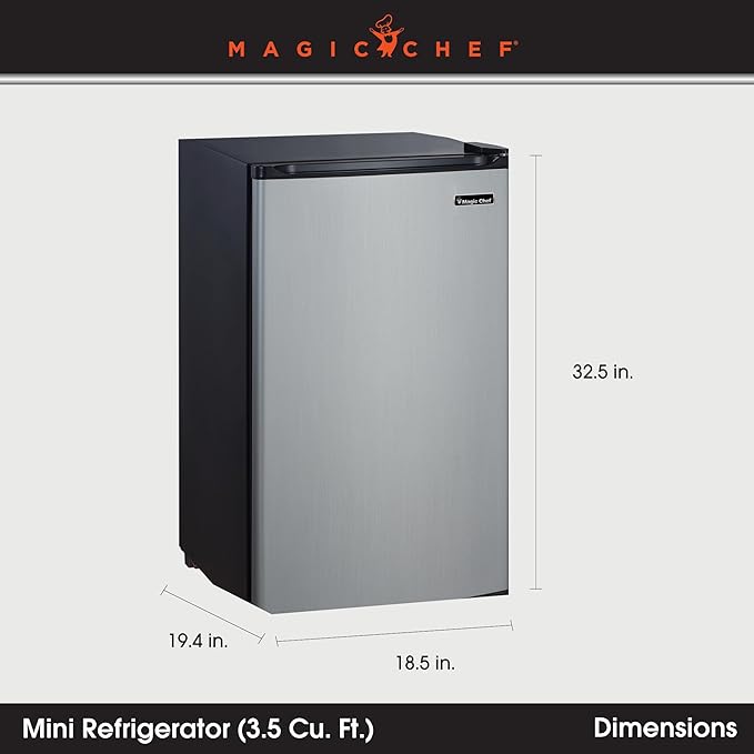 Magic Chef MCBR350S2 3.5 Cubic-ft Refrigerator