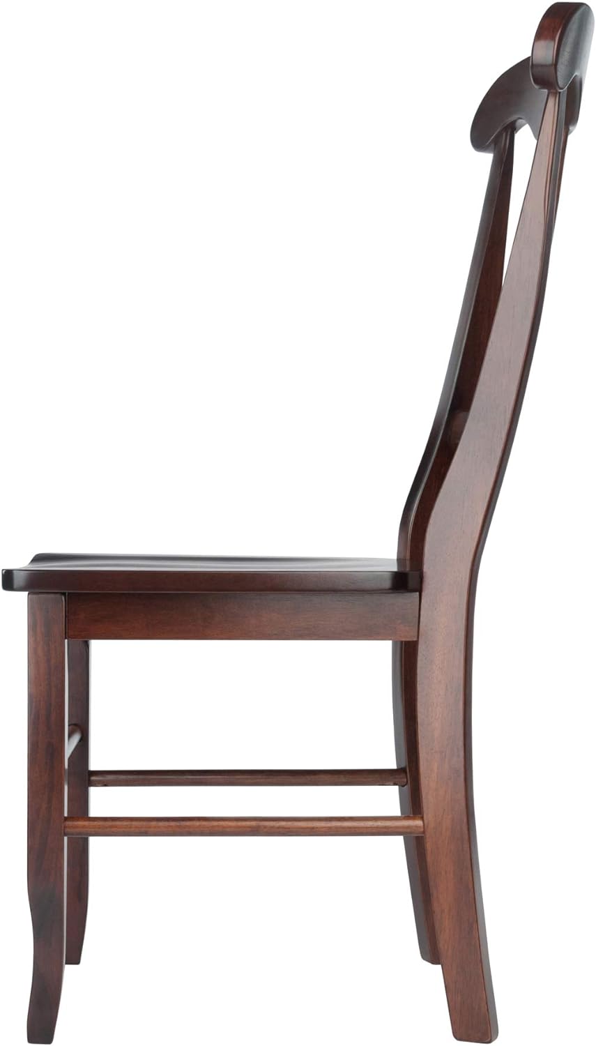 Winsome Renaissance 2-pc Dining Chair Set, Key hole back, Walnut