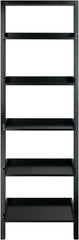 Winsome Bellamy 5-Shelf 69"H Leaning Bookcase, Black (29553)