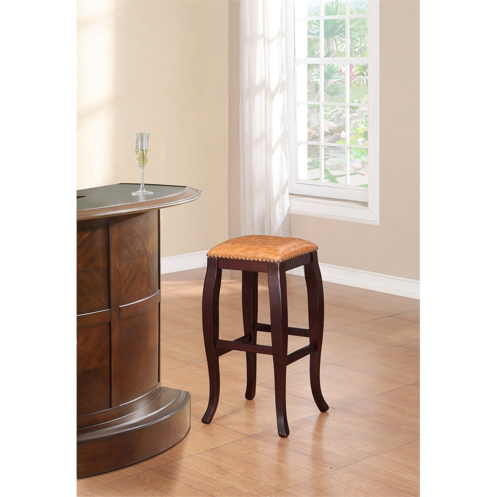 San Francisco Square Top Bar Stool - Caramel