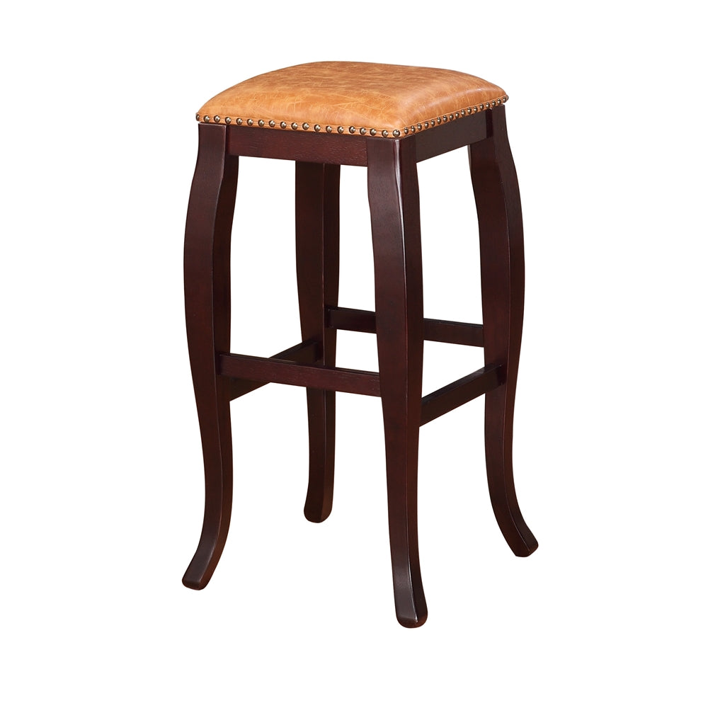 San Francisco Square Top Bar Stool - Caramel