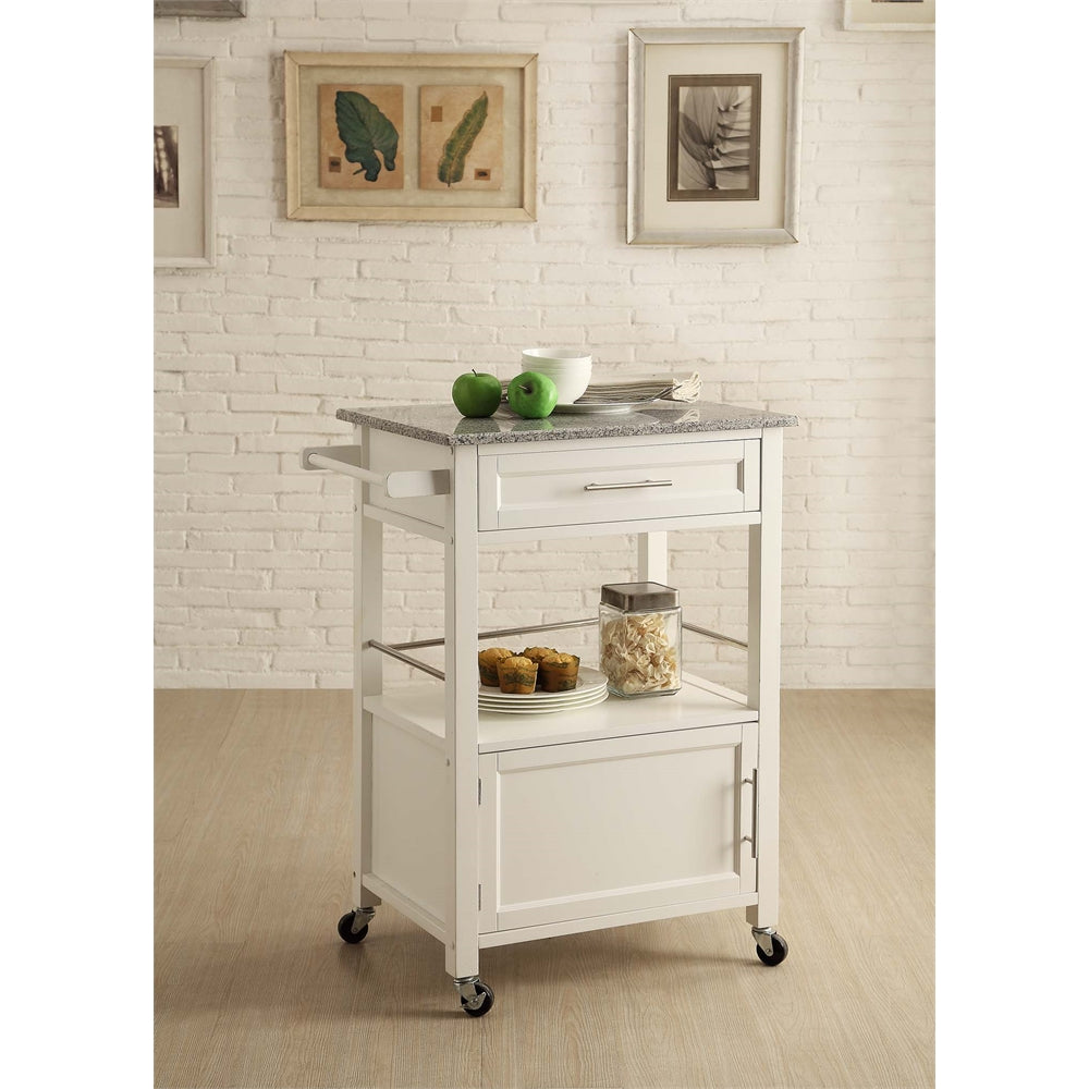 Mitchell Kitchen Cart With Granite Top