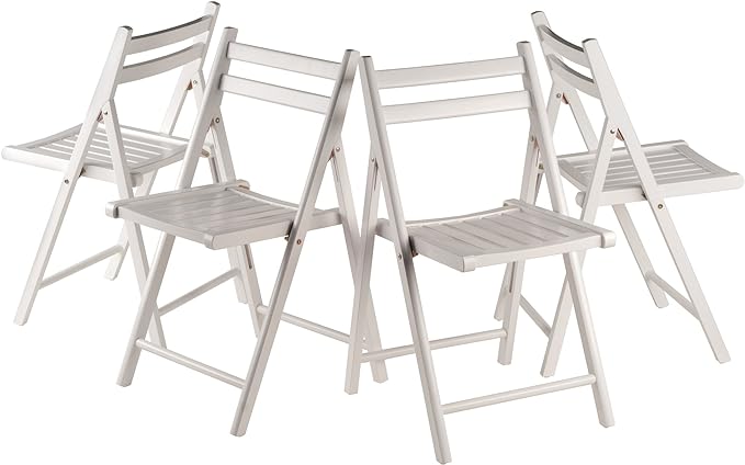 Winsome Robin Folding Set White Chair, Medium, 4-PC