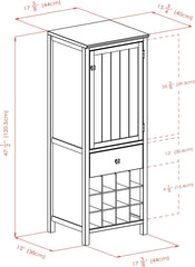 Winsome Wood Brooke Cabinet/Cupboard, 47.44 H, Walnut